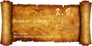 Kuster Ilona névjegykártya